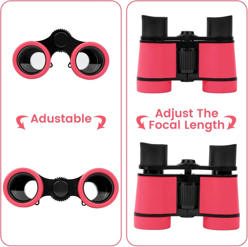 DR ANISON Binoculars for Kids Toy Binoculars Set for Age 3-12 Years Old Boys Girls Outside Play, Bird Watching, Camping, Educational Learning, Birthday Presents - Image 4